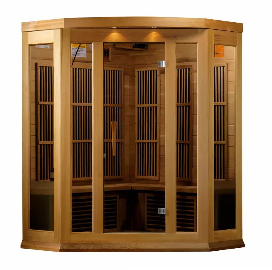 Maxxus Avignon Edition 3 Person Corner Near Zero EMF FAR Infrared Sauna - Grand Alfresco