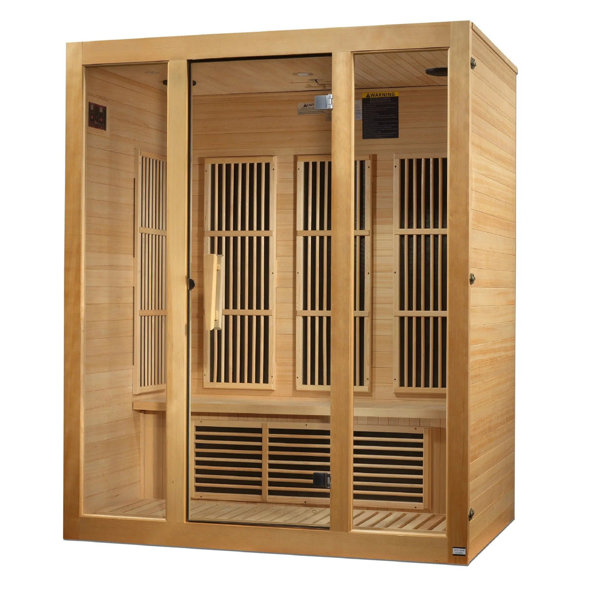 Maxxus Bellevue 3 Person Low EMF FAR Infrared Sauna Canadian Hemlock - Grand Alfresco