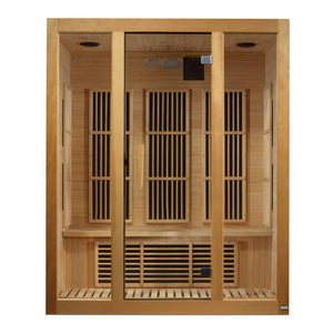 Maxxus Bellevue 3 Person Low EMF FAR Infrared Sauna Canadian Hemlock - Grand Alfresco