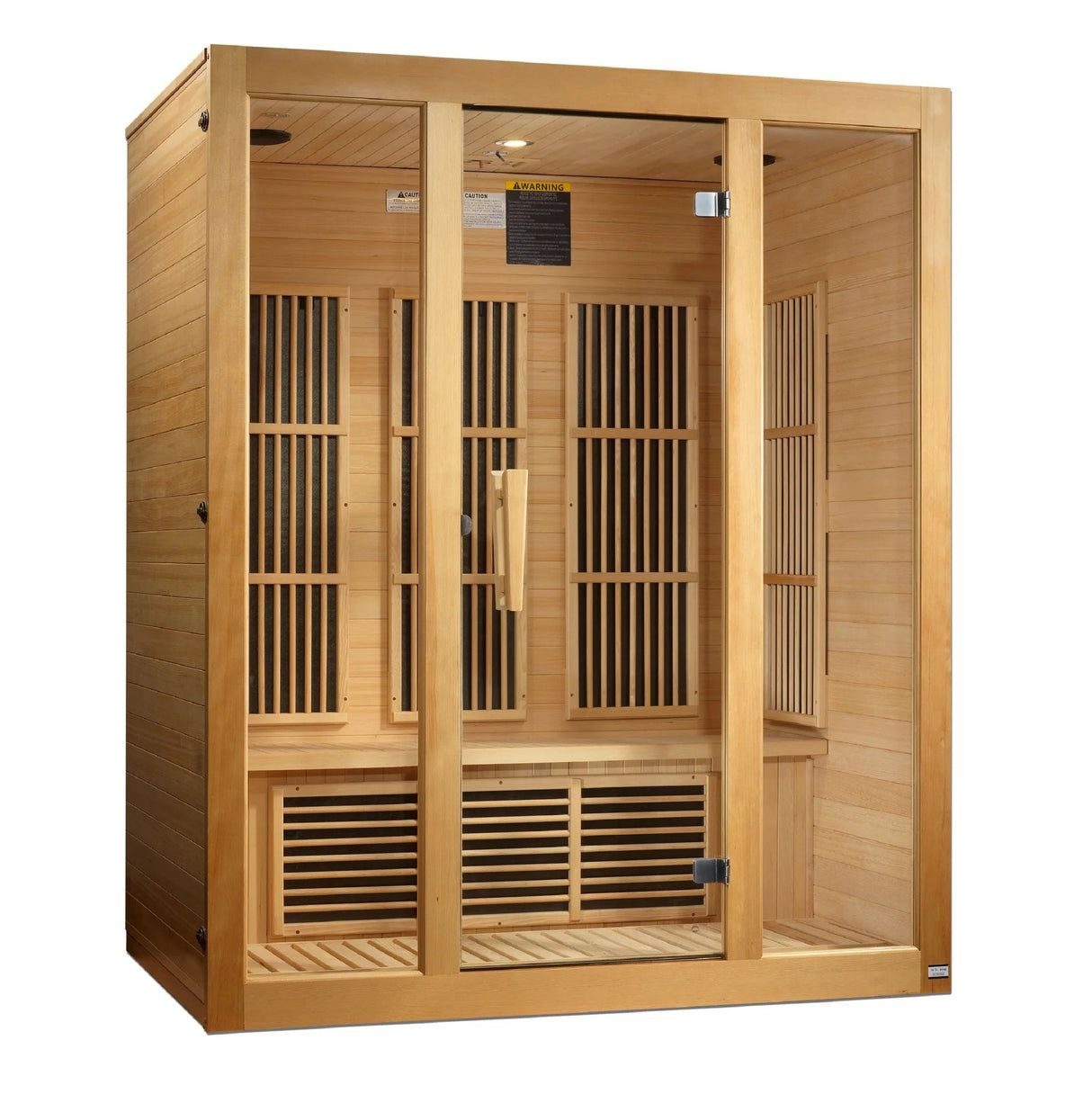 Maxxus Bellevue 3 Person Low EMF FAR Infrared Sauna Canadian Hemlock - Grand Alfresco