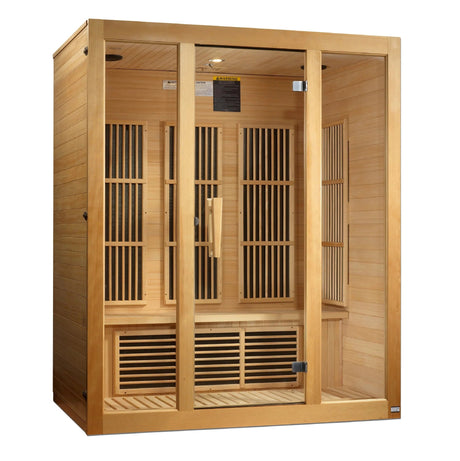 Maxxus Bellevue 3 Person Low EMF FAR Infrared Sauna Canadian Hemlock - Grand Alfresco