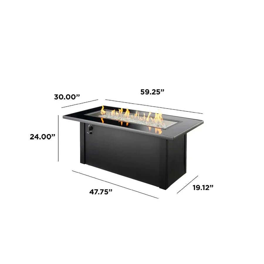 Monte Carlo Linear Gas Fire Pit Table - Grand Alfresco