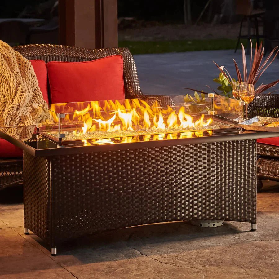 Montego Linear Gas Fire Pit Table - Grand Alfresco