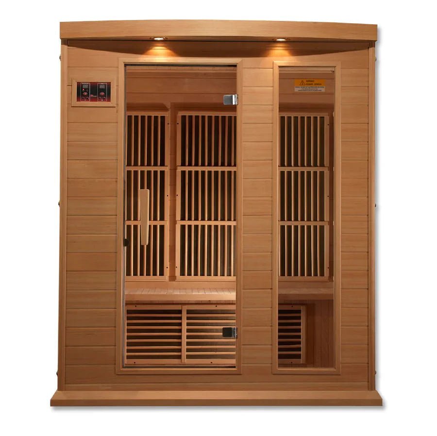 MX - K306 - 01 Maxxus Low EMF FAR Infrared Sauna Canadian Hemlock - Grand Alfresco