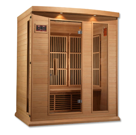 MX - K306 - 01 Maxxus Low EMF FAR Infrared Sauna Canadian Hemlock - Grand Alfresco