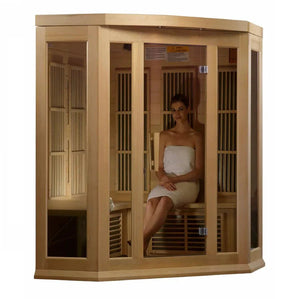 MX - K356 - 01 Maxxus Low EMF FAR Infrared Sauna Canadian Hemlock - Grand Alfresco