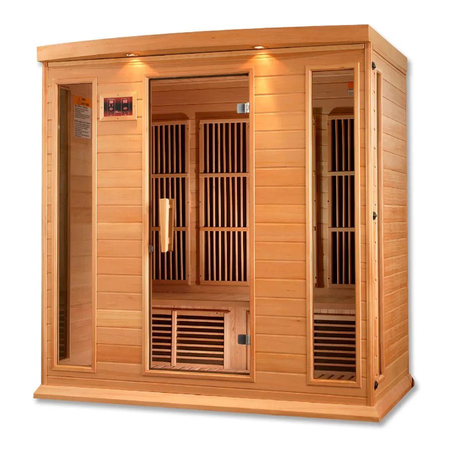 MX - K406 - 01 Maxxus Low EMF FAR Infrared Sauna Canadian Hemlock - Grand Alfresco