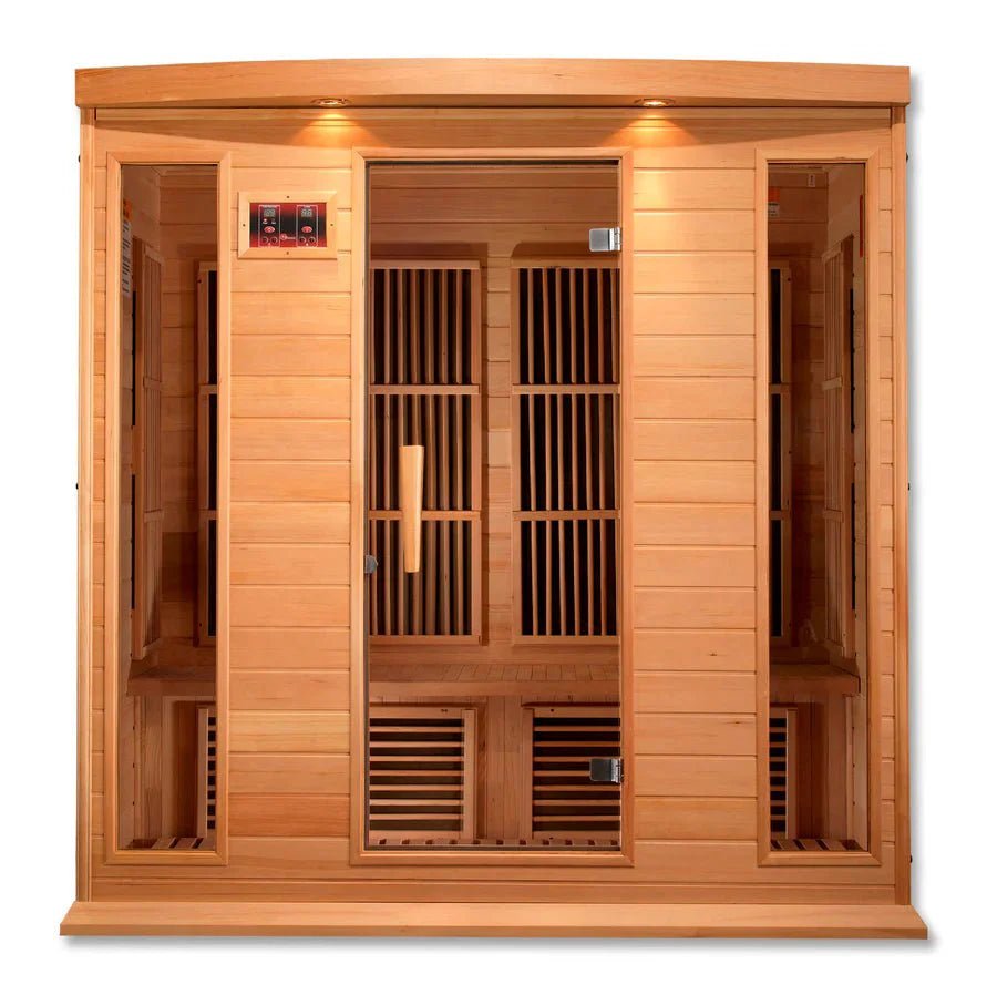 MX - K406 - 01 Maxxus Low EMF FAR Infrared Sauna Canadian Hemlock - Grand Alfresco