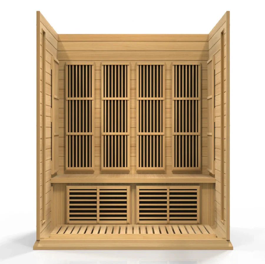 MX - K406 - 01 Maxxus Low EMF FAR Infrared Sauna Canadian Hemlock - Grand Alfresco