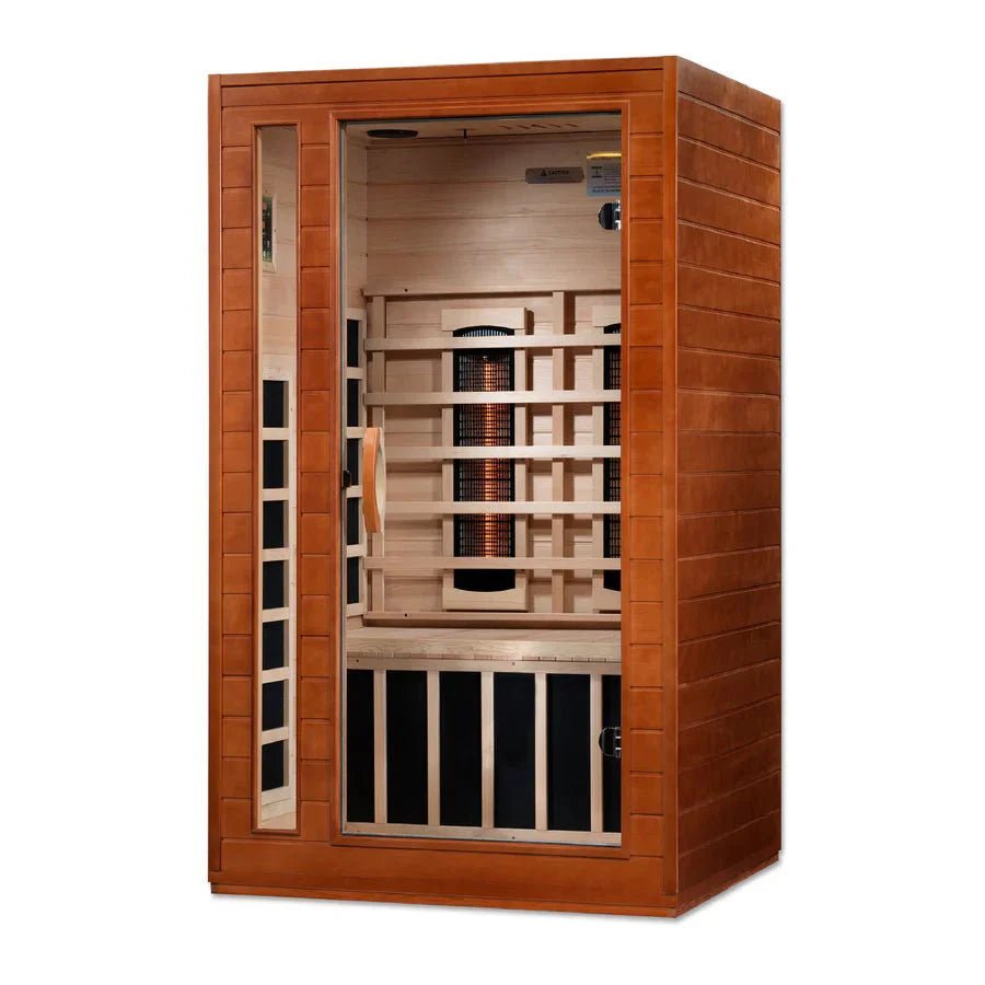 New 2023 Model Cardoba 2 Person Full Spectrum Infrared Sauna - Canadian Hemlock - Grand Alfresco