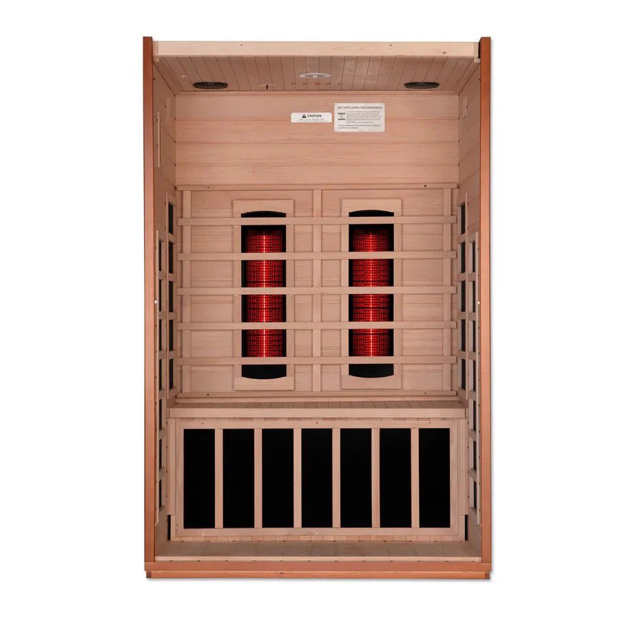 New 2023 Model Cardoba 2 Person Full Spectrum Infrared Sauna - Canadian Hemlock - Grand Alfresco