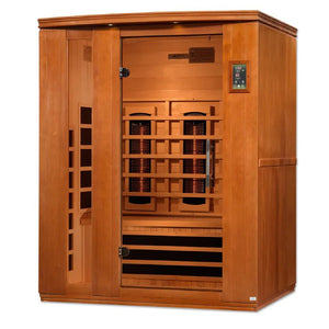 New 2023 Model Lugano 3 Person Full Spectrum Infrared Sauna - Canadian Hemlock - Grand Alfresco