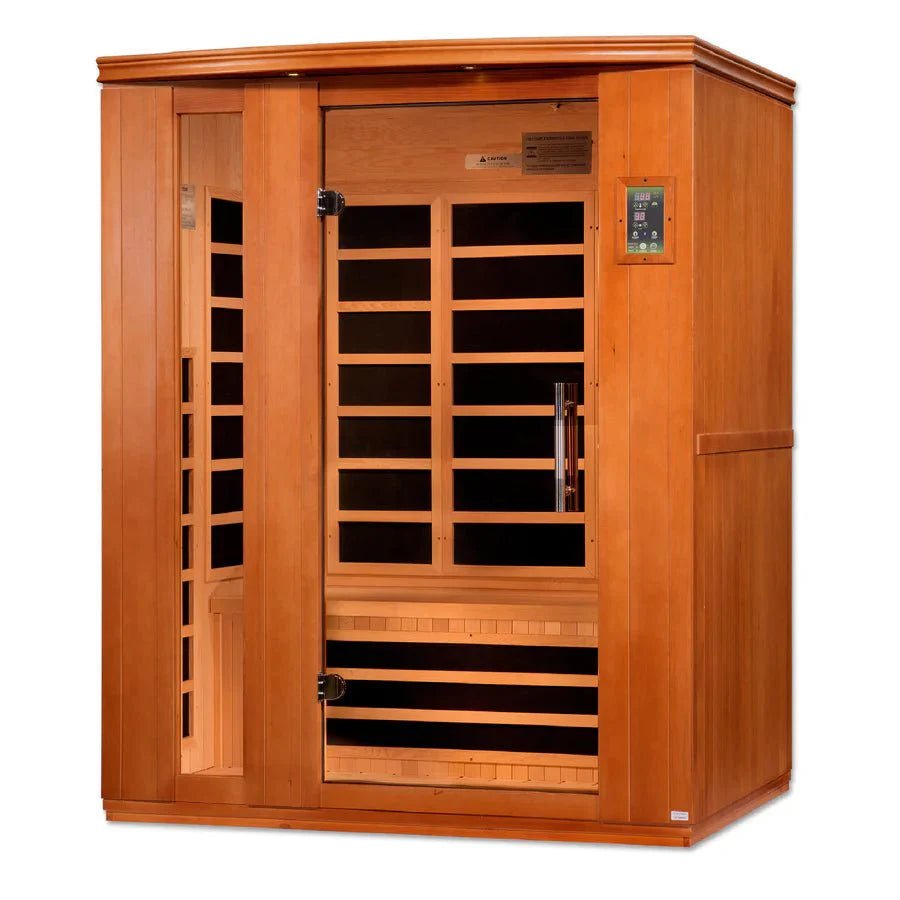 New 2023 Model Lugano 3 Person Ultra Low EMF FAR Infrared Sauna - Grand Alfresco