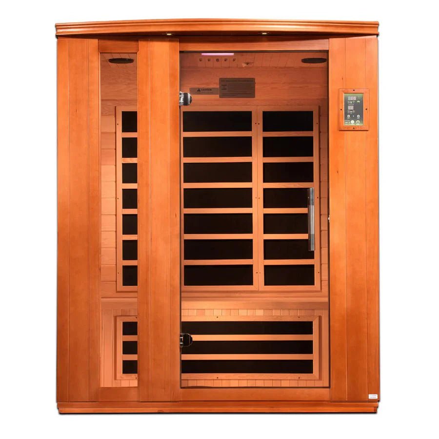 New 2023 Model Lugano 3 Person Ultra Low EMF FAR Infrared Sauna - Grand Alfresco