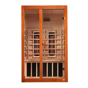 New 2023 Model Santiago 2 Person Full Spectrum Infrared Sauna - Canadian Hemlock - Grand Alfresco