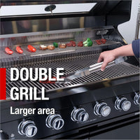 Outdoor Kitchen Island Gas Grill System 4 Burner BBQ Island with Rotisserie Kit, Integrated Sink, Wine Cooler & Granite Countertop — product view 14
