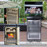 Outdoor Kitchen Island Gas Grill System 4 Burner BBQ Island with Rotisserie Kit, Integrated Sink, Wine Cooler & Granite Countertop — product view 21