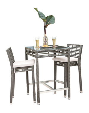 Panama Jack Graphite 3 - Piece Pub Set with Cushions - Grand Alfresco