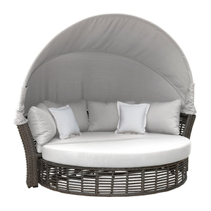 Panama Jack Graphite Canopy Daybed with Cushions - Grand Alfresco