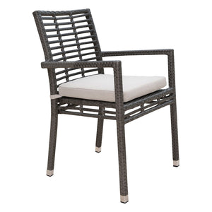 Panama Jack Graphite Stackable Armchair with Cushion - Grand Alfresco