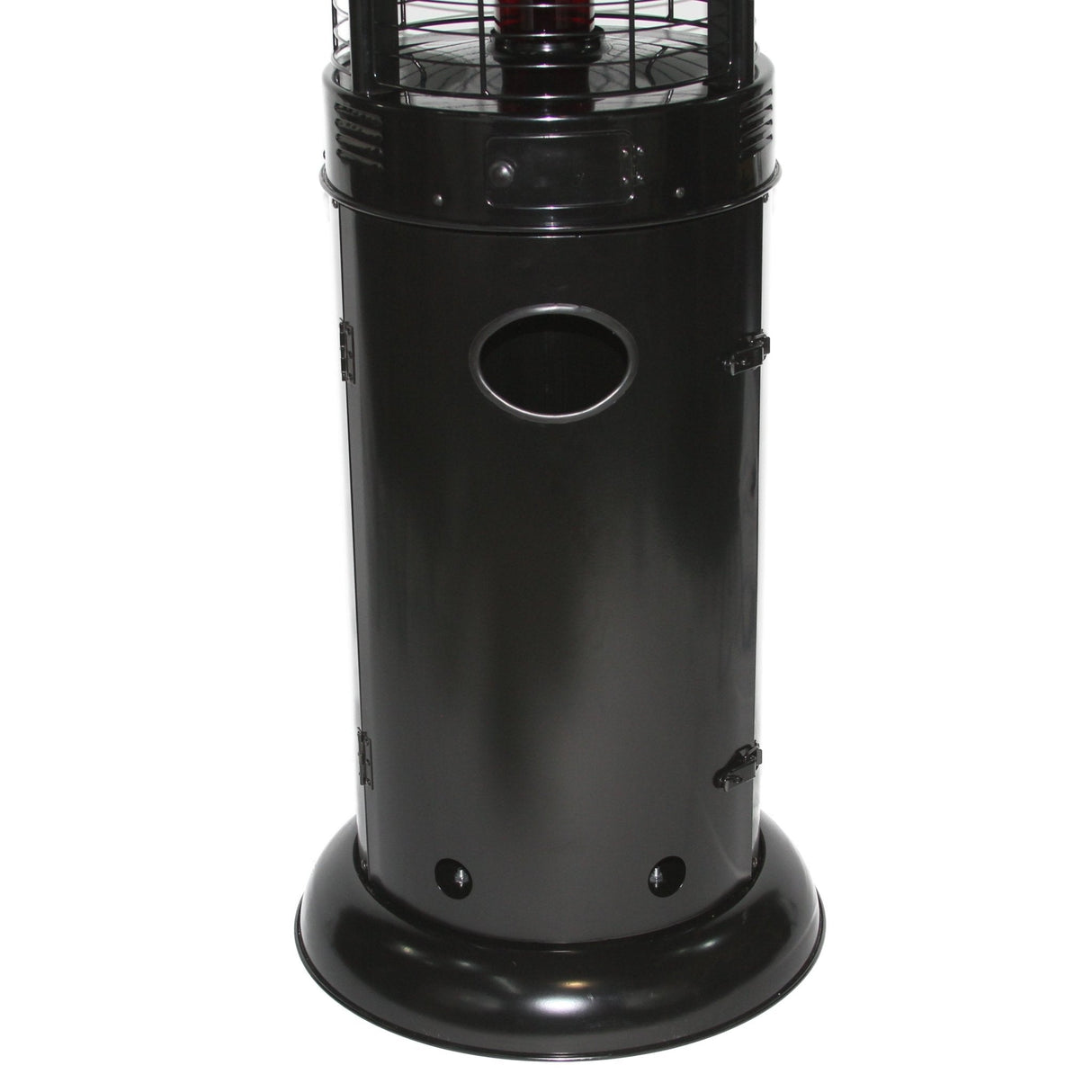 RADtec 80" Ellipse Flame Propane Patio Heater - Black with Ruby Glass (41,000 BTU) - Grand Alfresco