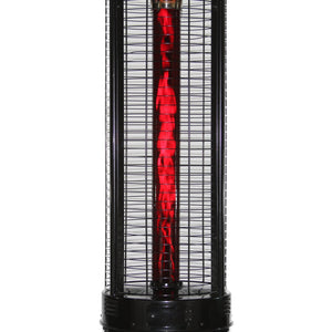 RADtec 80" Ellipse Flame Propane Patio Heater - Black with Ruby Glass (41,000 BTU) - Grand Alfresco