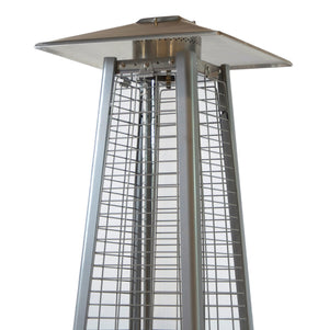 RADtec 89" Tower Flame Propane Patio Heater - Dark Brown Wicker (41,000 BTU) - Grand Alfresco