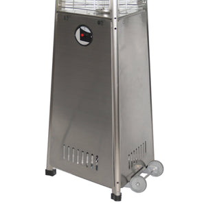 RADtec 93" Pyramid Flame Natural Gas Patio Heater - Stainless Steel Finish (41,000 BTU) - Grand Alfresco