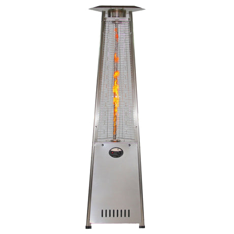 RADtec 93" Pyramid Flame Natural Gas Patio Heater - Stainless Steel Finish (41,000 BTU) - Grand Alfresco