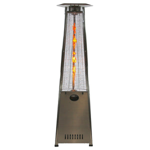 RADtec 93" Pyramid Flame Natural Gas Patio Heater - Stainless Steel Finish (41,000 BTU) - Grand Alfresco