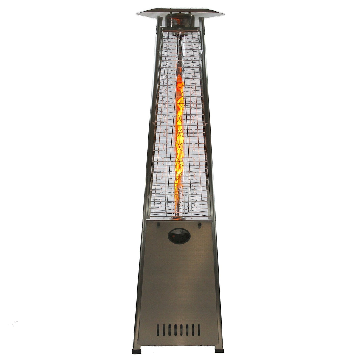 RADtec 93" Pyramid Flame Natural Gas Patio Heater - Stainless Steel Finish (41,000 BTU) - Grand Alfresco