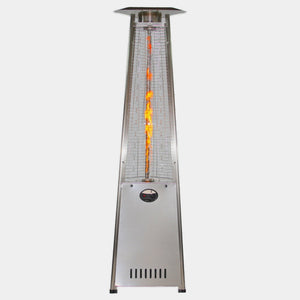 RADtec 93" Pyramid Flame Natural Gas Patio Heater - Stainless Steel Finish (41,000 BTU) - Grand Alfresco