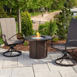 Stonefire Round Gas Fire Pit Table - Grand Alfresco