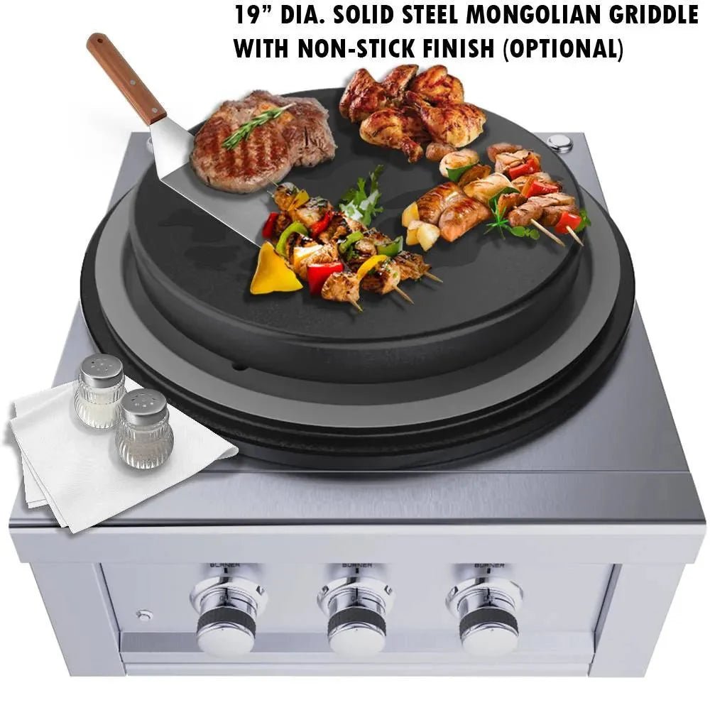 Sunstone 24” Power Cirque “Solid Steel Griddle” – SUN24PCB - GD - Grand Alfresco