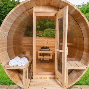 Tranquility MP Barrel Sauna (Electric Heater Sauna) - Grand Alfresco