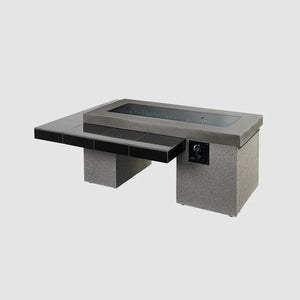 Uptown Black Linear Fire Pit Table - Grand Alfresco