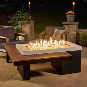 Uptown Black Linear Fire Pit Table - Grand Alfresco