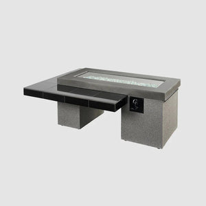 Uptown Coastal Grey Linear Gas Fire Pit Table - Grand Alfresco