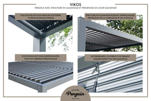 Vikos 10 x13 Aluminum stand alone Pergola - Grand Alfresco