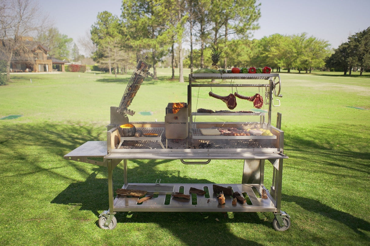 XL Built - in Argentine Santa Maria Wood Fire & Charcoal Gaucho Grill - Grand Alfresco