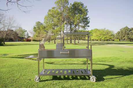 XL Built - in Argentine Santa Maria Wood Fire & Charcoal Gaucho Grill - Grand Alfresco