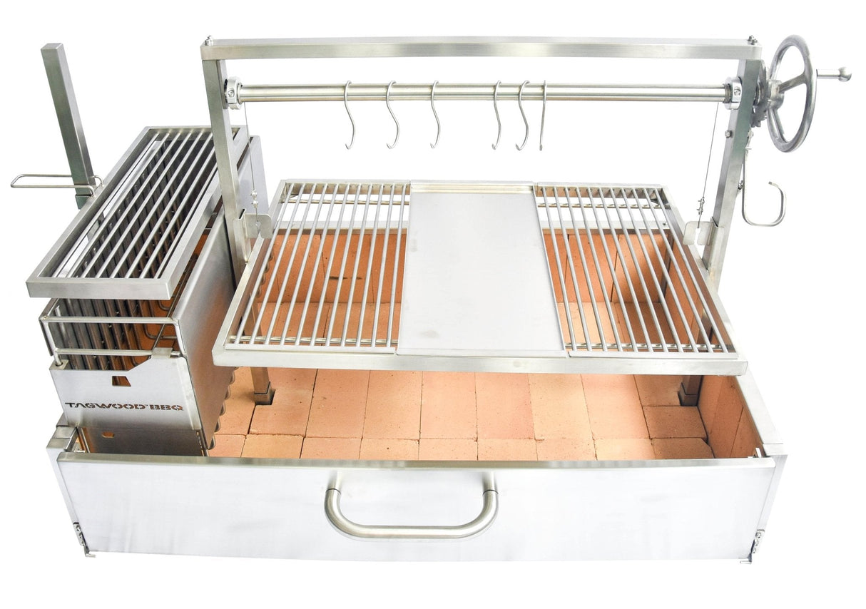 XL Built - in Santa Maria Argentine Wood Fire & Charcoal Gaucho Grill - Grand Alfresco