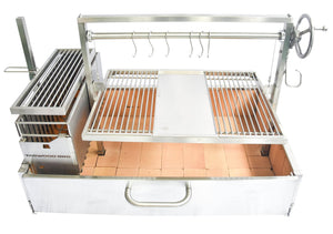 XL Built - in Santa Maria Argentine Wood Fire & Charcoal Gaucho Grill - Grand Alfresco