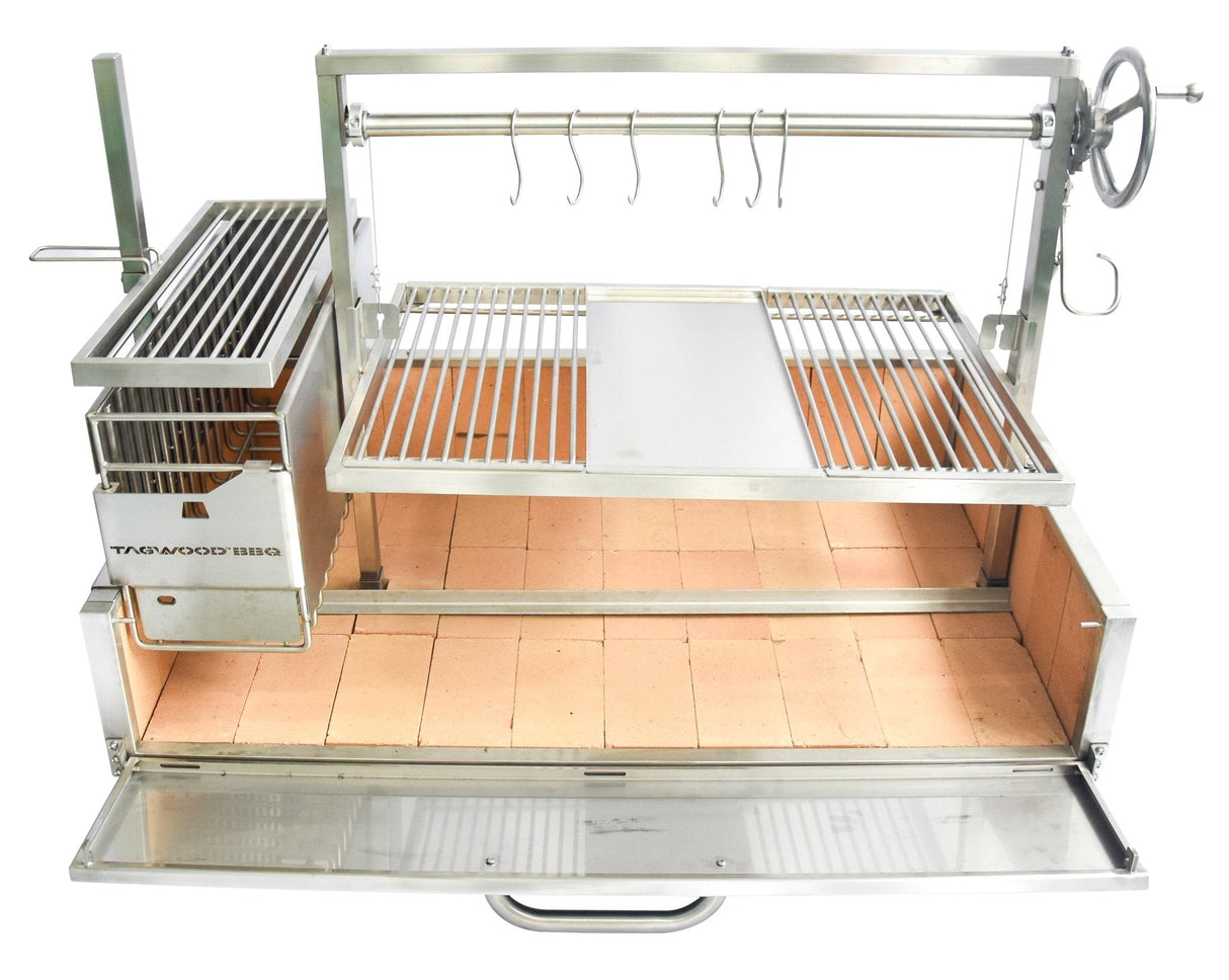 XL Built - in Santa Maria Argentine Wood Fire & Charcoal Gaucho Grill - Grand Alfresco