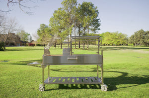 XL Freestanding Argentine Santa Maria Wood Fire & Charcoal Gaucho Grill - Grand Alfresco