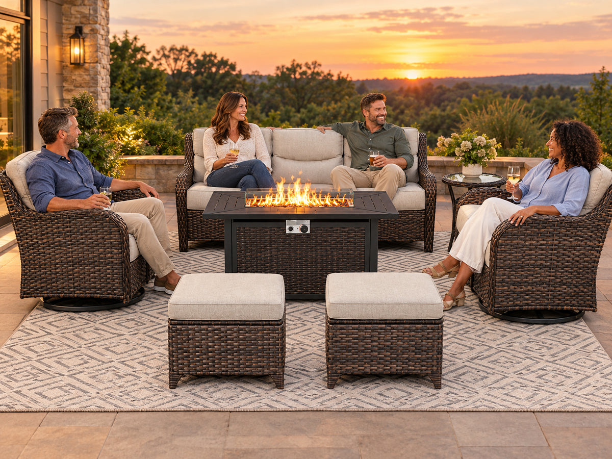Luxury 9-Piece Outdoor Patio Furniture Set